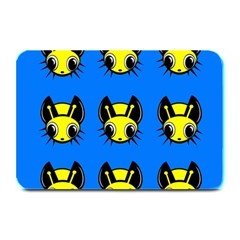 Yellow And Blue Firefies Plate Mats by Valentinaart