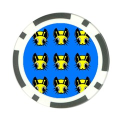 Yellow And Blue Firefies Poker Chip Card Guards by Valentinaart