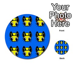 Yellow And Blue Firefies Multi-purpose Cards (round)  by Valentinaart