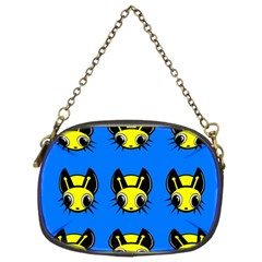 Yellow And Blue Firefies Chain Purses (two Sides)  by Valentinaart