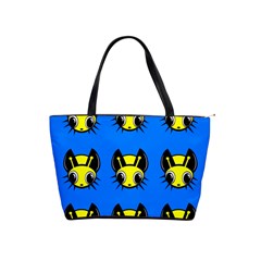 Yellow And Blue Firefies Shoulder Handbags by Valentinaart