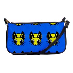 Yellow And Blue Firefies Shoulder Clutch Bags by Valentinaart