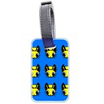 Yellow and blue firefies Luggage Tags (Two Sides) Front