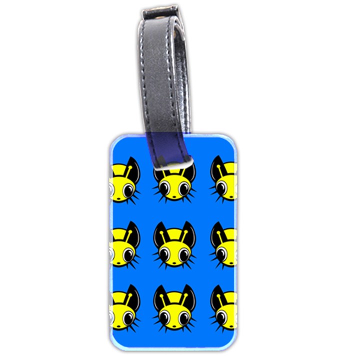 Yellow and blue firefies Luggage Tags (Two Sides)