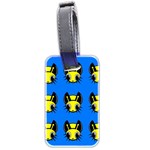 Yellow and blue firefies Luggage Tags (Two Sides) Back