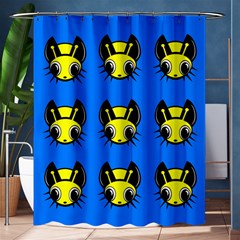 Yellow And Blue Firefies Shower Curtain 60  X 72  (medium)  by Valentinaart