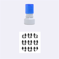 Yellow And Blue Firefies Rubber Round Stamps (small) by Valentinaart