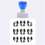 Yellow and blue firefies Rubber Round Stamps (Large) 1.875 x1.875  Stamp