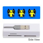 Yellow and blue firefies Memory Card Reader (Stick)  Front