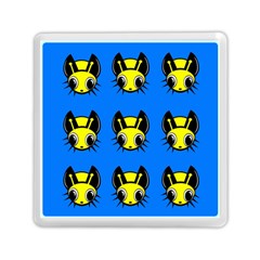 Yellow And Blue Firefies Memory Card Reader (square)  by Valentinaart