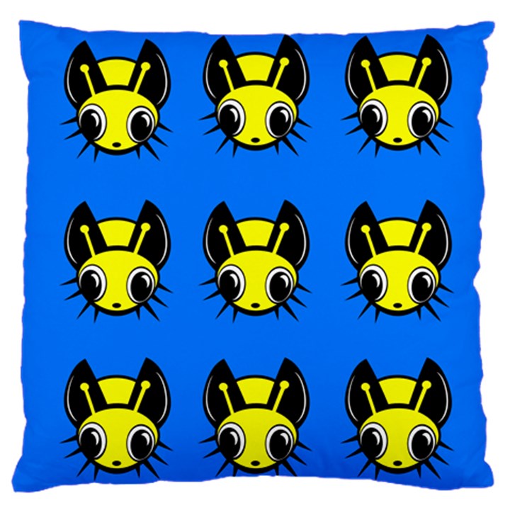 Yellow and blue firefies Large Cushion Case (Two Sides)