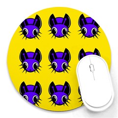 Blue And Yellow Fireflies Round Mousepads