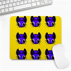 Blue And Yellow Fireflies Large Mousepads