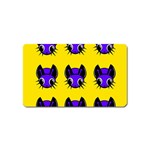 Blue and yellow fireflies Magnet (Name Card) Front