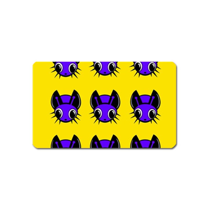 Blue and yellow fireflies Magnet (Name Card)