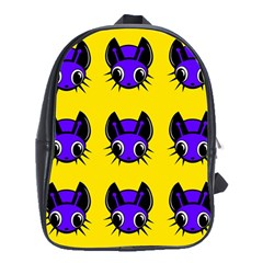 Blue And Yellow Fireflies School Bags (xl)  by Valentinaart