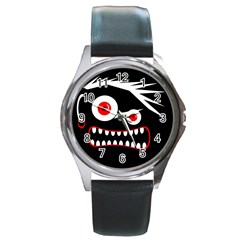 Crazy Monster Round Metal Watch