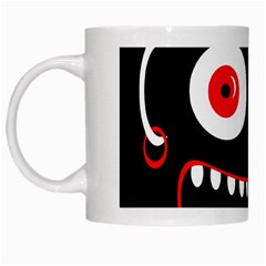 Crazy Monster White Mugs by Valentinaart