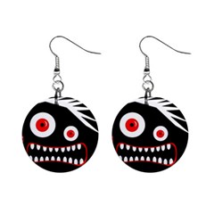 Crazy Monster Mini Button Earrings by Valentinaart