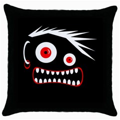 Crazy Monster Throw Pillow Case (black)