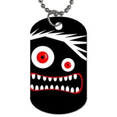 Crazy Monster Dog Tag (one Side) by Valentinaart