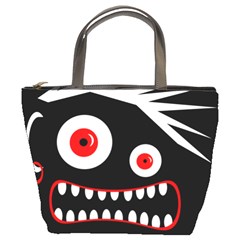 Crazy Monster Bucket Bags by Valentinaart