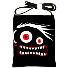 Crazy Monster Shoulder Sling Bags by Valentinaart