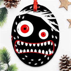 Crazy Monster Ornament (oval Filigree)  by Valentinaart