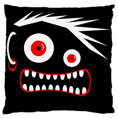 Crazy Monster Large Cushion Case (one Side) by Valentinaart