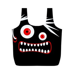 Crazy Monster Full Print Recycle Bags (m)  by Valentinaart