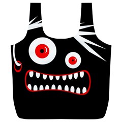 Crazy Monster Full Print Recycle Bags (l) 