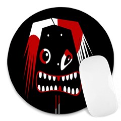 Zombie Face Round Mousepads by Valentinaart