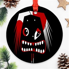 Zombie Face Ornament (round) 