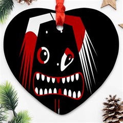 Zombie Face Ornament (heart) 