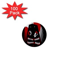 Zombie Face 1  Mini Buttons (100 Pack) 