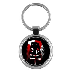 Zombie Face Key Chains (round)  by Valentinaart