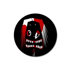 Zombie Face Magnet 3  (round) by Valentinaart