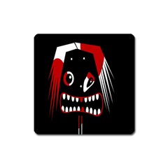 Zombie Face Square Magnet by Valentinaart