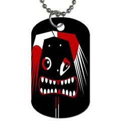 Zombie Face Dog Tag (one Side) by Valentinaart