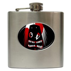 Zombie Face Hip Flask (6 Oz) by Valentinaart