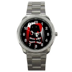 Zombie Face Sport Metal Watch