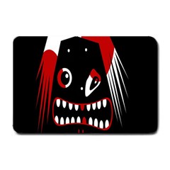 Zombie Face Small Doormat  by Valentinaart