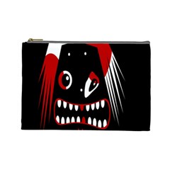 Zombie Face Cosmetic Bag (large)  by Valentinaart