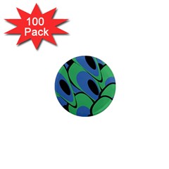 Peacock Pattern 1  Mini Magnets (100 Pack)  by Valentinaart