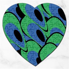 Peacock Pattern Jigsaw Puzzle (heart)