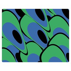 Peacock pattern Double Sided Flano Blanket (Medium) 