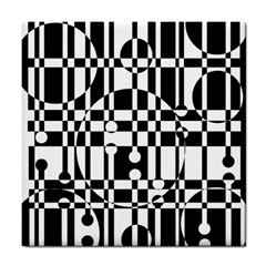 Black and white pattern Tile Coasters