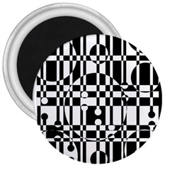 Black and white pattern 3  Magnets