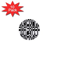 Black and white pattern 1  Mini Buttons (10 pack) 