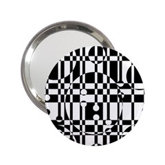 Black and white pattern 2.25  Handbag Mirrors